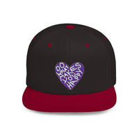 Unisex Flat Bill Snapback Hat