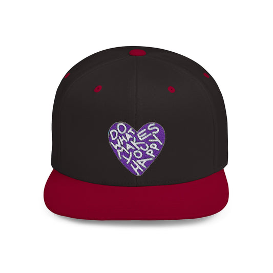 Unisex Flat Bill Snapback Hat