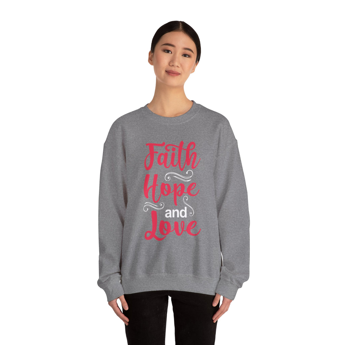 Sweat-shirt unisexe Faith Hope And Love 