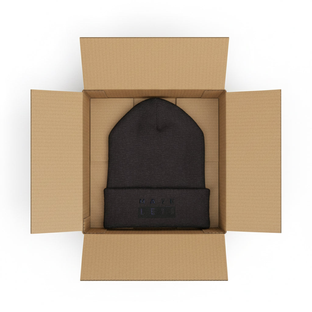 Hate Less Classic Cuffed Beanie - Stylish Winter Hat for Positive Vibes Printify