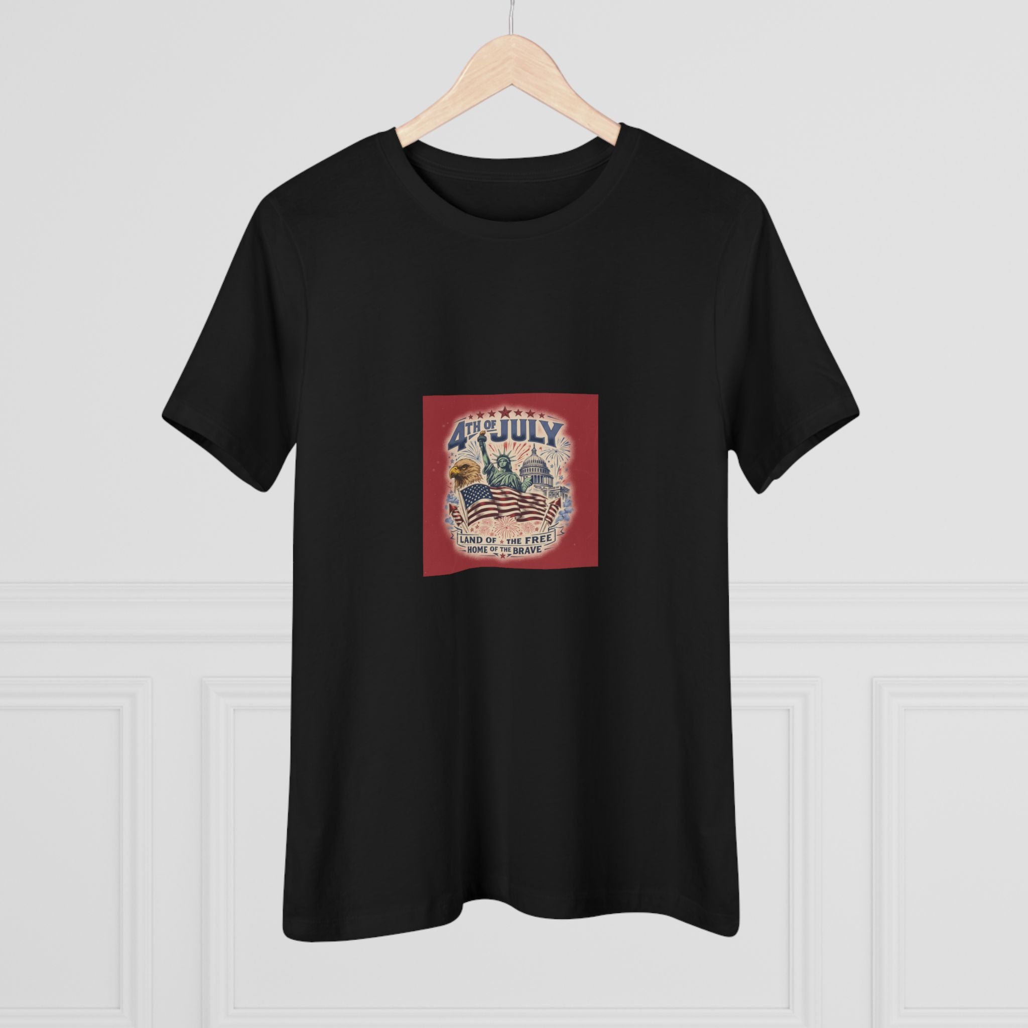 4th of July Vintage Flag Tee —  Women's Cotton Shirt