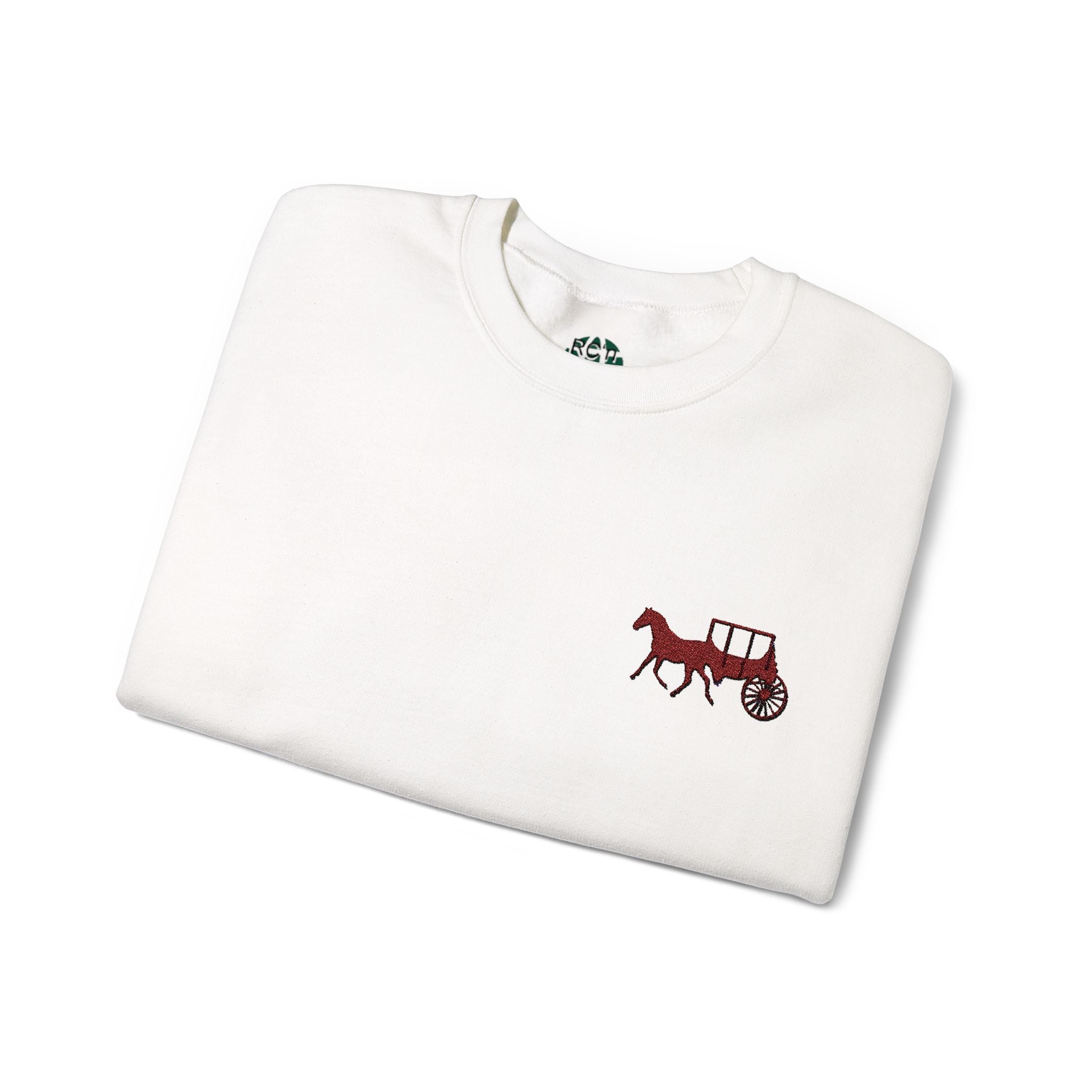 Rustic Horse & Buggy Crewneck Sweatshirt - Cozy Unisex Pullover for Barn Lovers