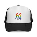 Rainbow Pride Trucker Cap - Celebratory Hat for Festivals, LGBTQ+ Events, Casual Wear, Summer Outings, Unisex Gift Printify