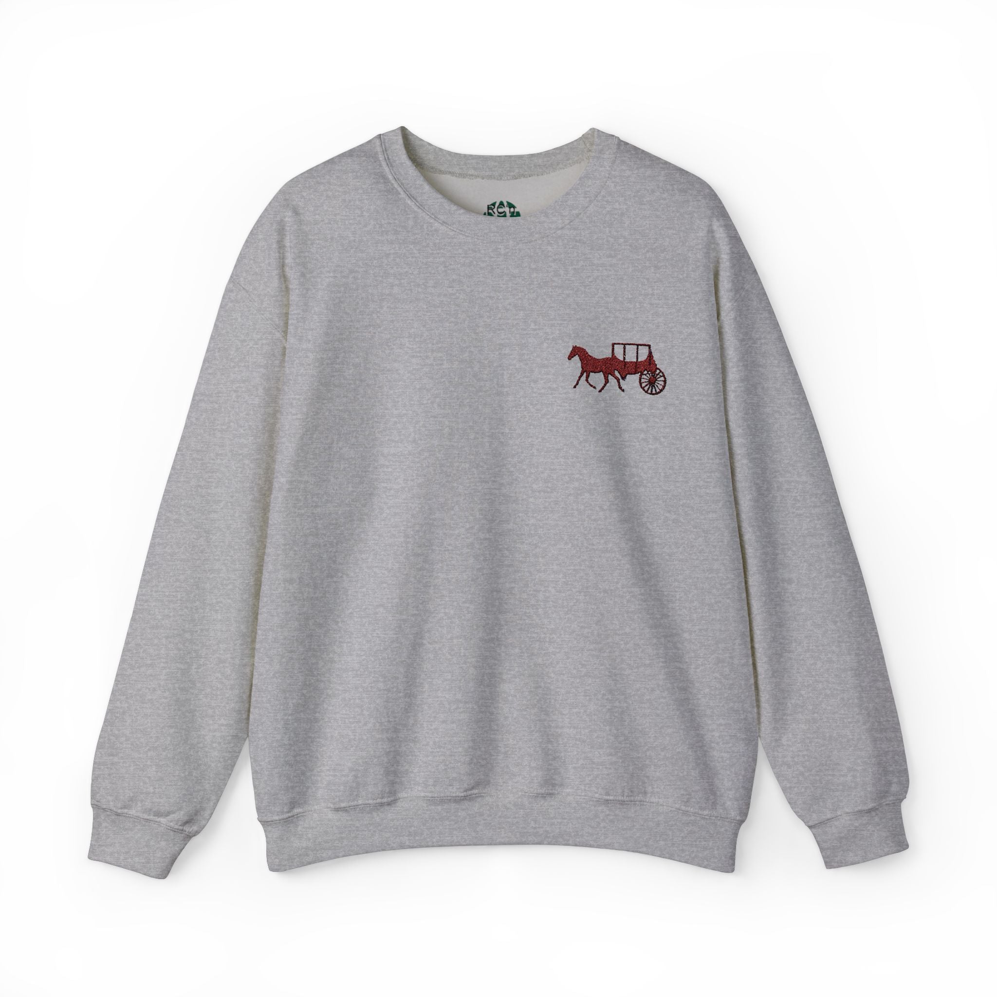 Rustic Horse & Buggy Crewneck Sweatshirt - Cozy Unisex Pullover for Barn Lovers