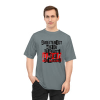 German Inspirational Unisex Zone Performance T-shirt - 'Arbeiten ist wie du Du gehst weil du musst'