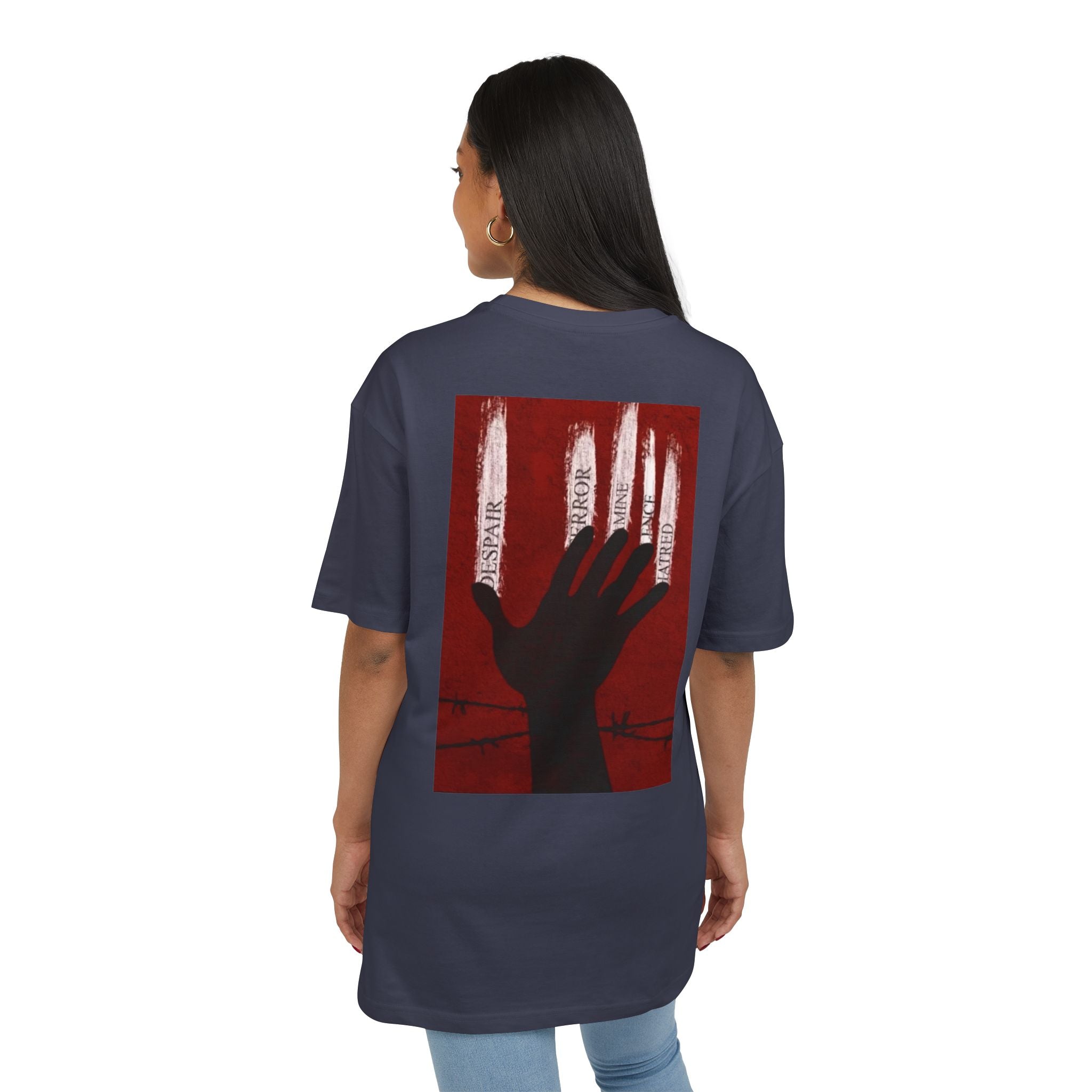 Bold Artistic Oversized Tee, Grunge Style Graphic Shirt, Unisex Urban Fashion, Statement Tee for Streetwear, Gift for Art Lovers Printify