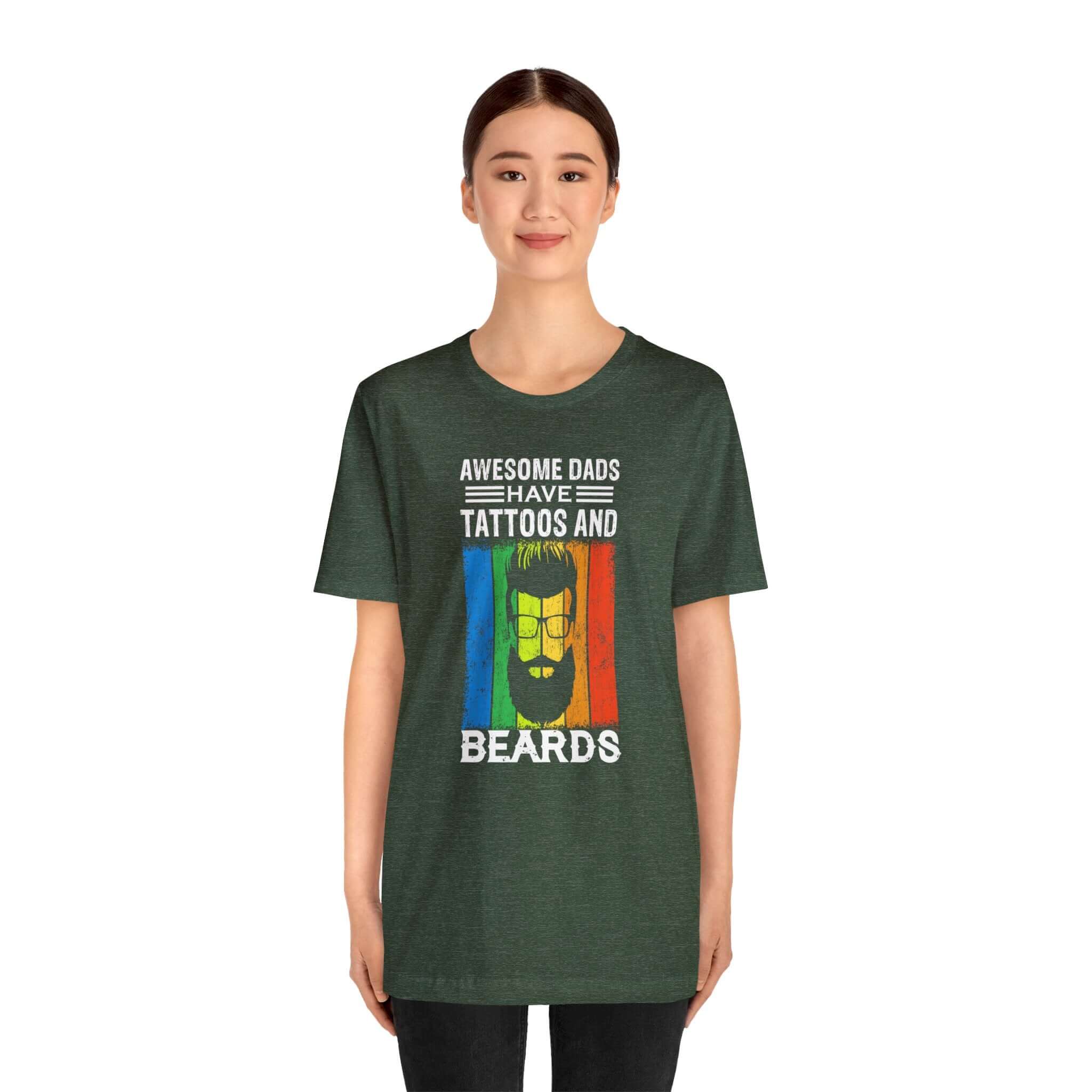 Awesome Dads Have Tattoos And Beards Unisex Tee - RC’nSONS
