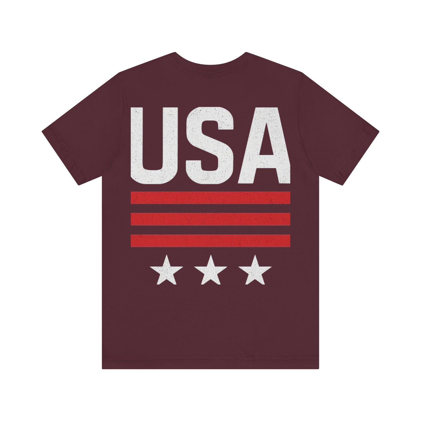 Patriotic USA Tee, Unisex Short Sleeve T-Shirt, July 4th Celebration Shirt, American Pride Apparel, Casual Summer Wear, Gift for Patriot