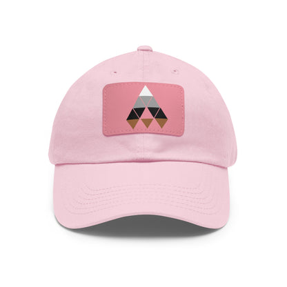 Stylish Dad Hat with Leather Patch - Adjustable Cap for Outdoor Adventures, Gift for Dad, Summer Fashion, Casual Look, Unique Accessory Printify