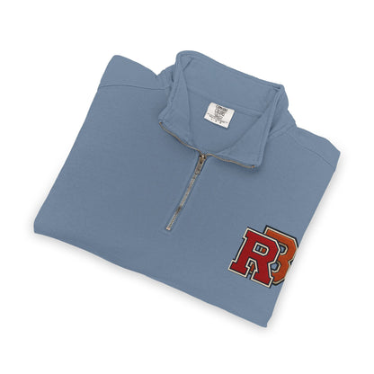 Quarter-Zip Sweatshirt — Retro 'RB' Varsity Logo Pullover Printify