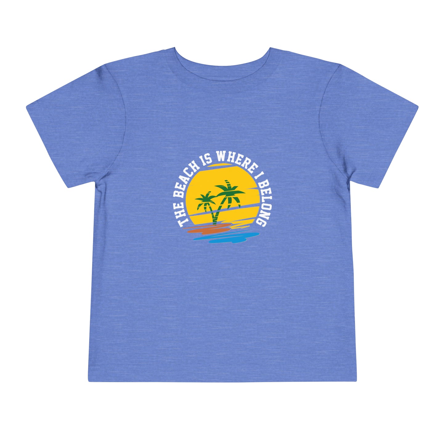 La plage est là où j’appartiens T-shirt pour tout-petits 