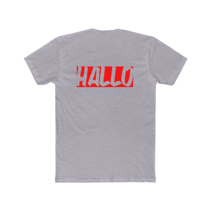 T-Shirt with Hallo Design | Unisex Cotton Crew Tee