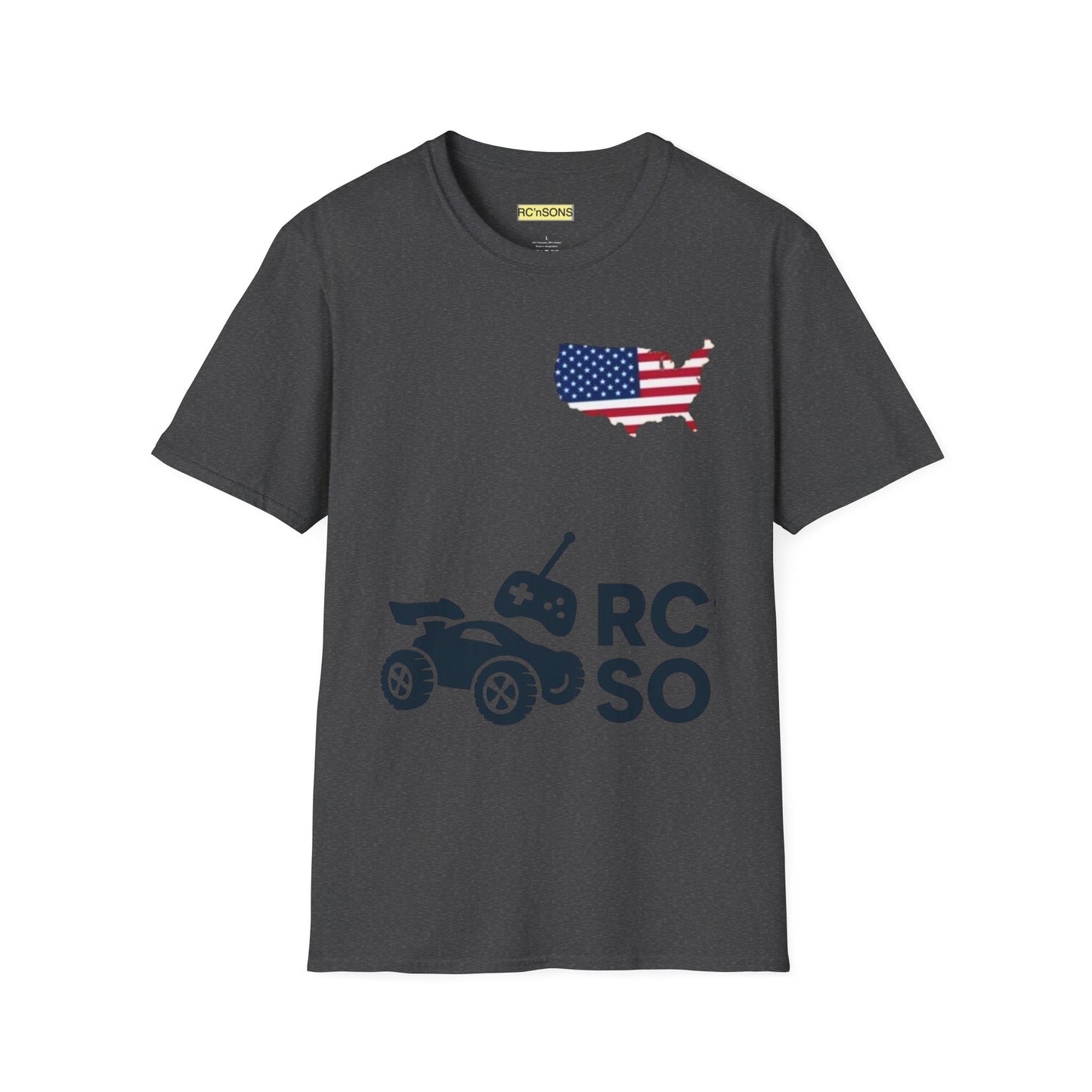 American Flag Tee - Unisex Softstyle T-Shirt for Patriotic Celebrations, 4th of July, Veterans Day, Casualwear, Gift Idea
