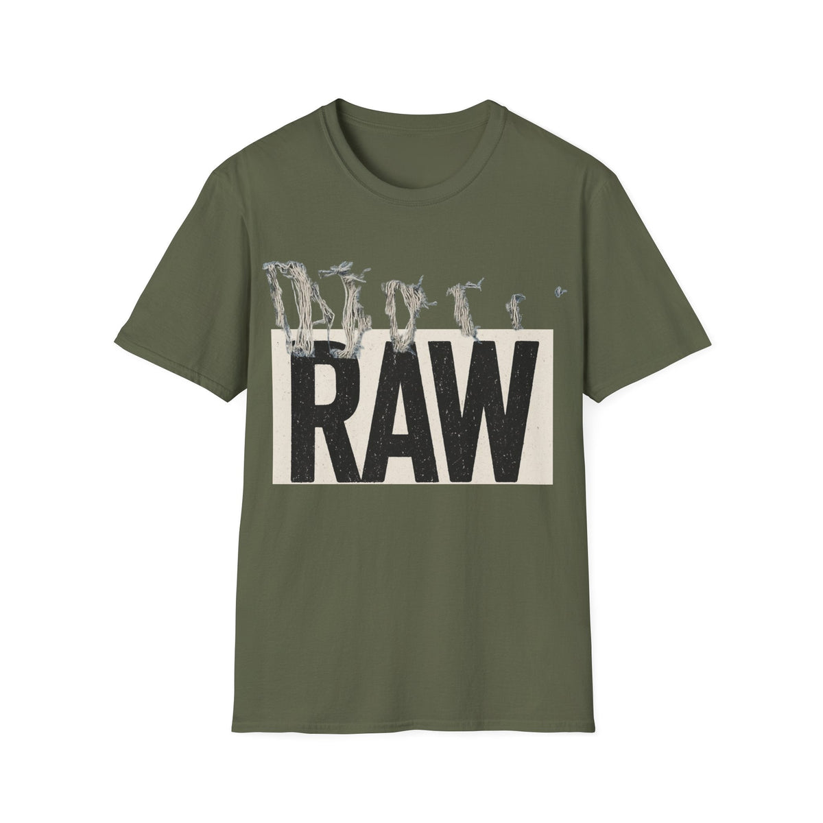 RAW Unisex Softstyle T-Shirt - Casual Graphic Tee for Everyday Wear, Perfect for Gift Giving, Streetwear, Summer Outfits Printify