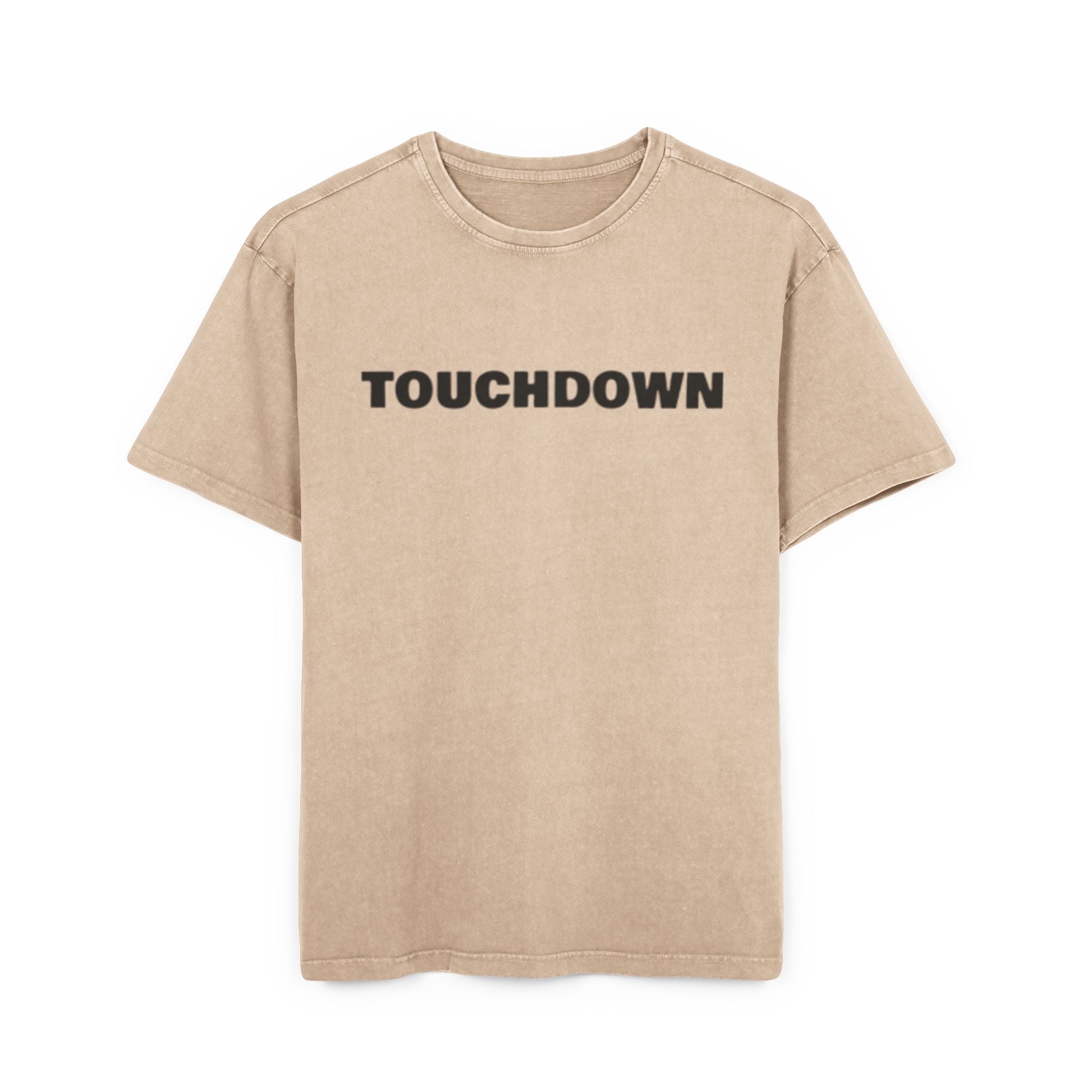 Men's Acid Washed Oversized Tee, Touchdown Graphic Shirt, Casual Style Tee, Gifts for Football Fans, Streetwear Essential