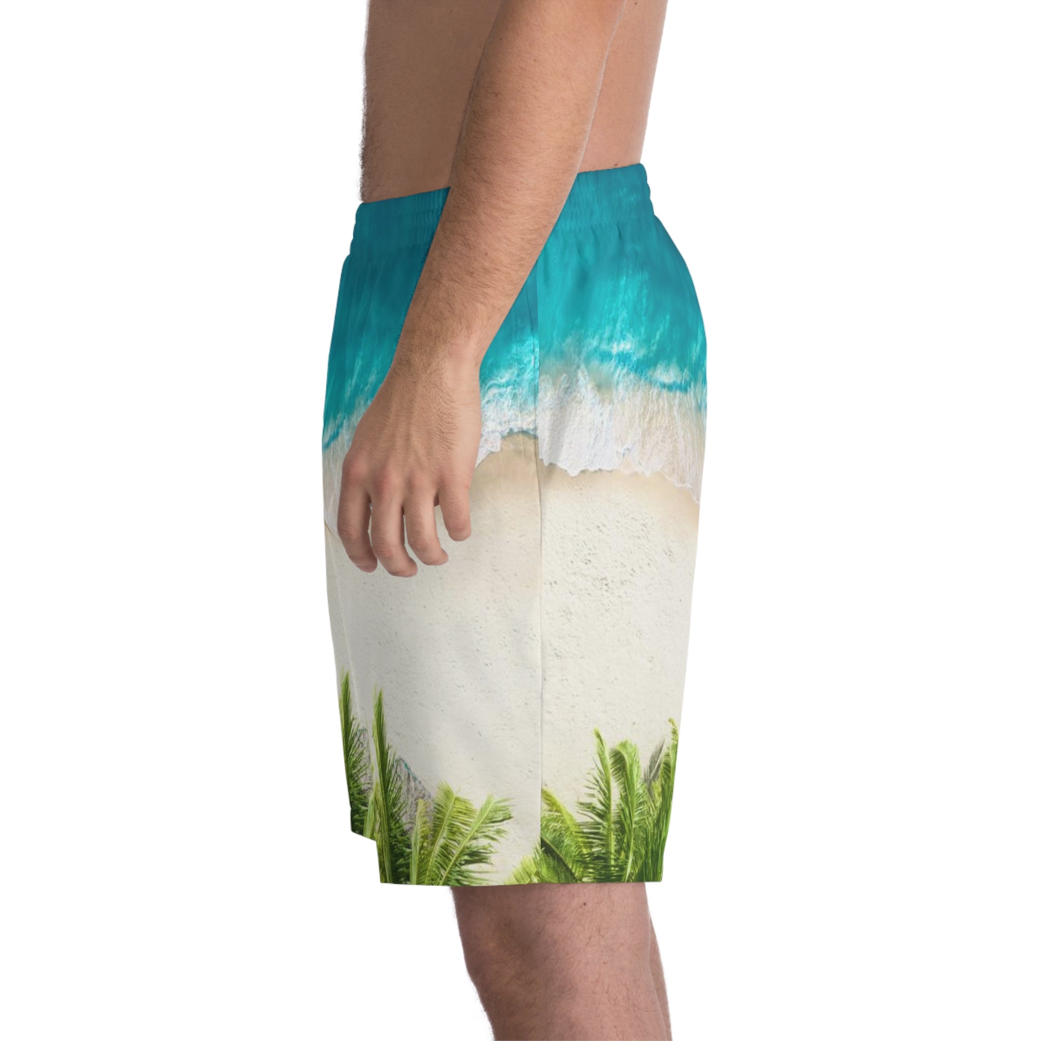 Men's Elastic Beach Shorts (AOP)