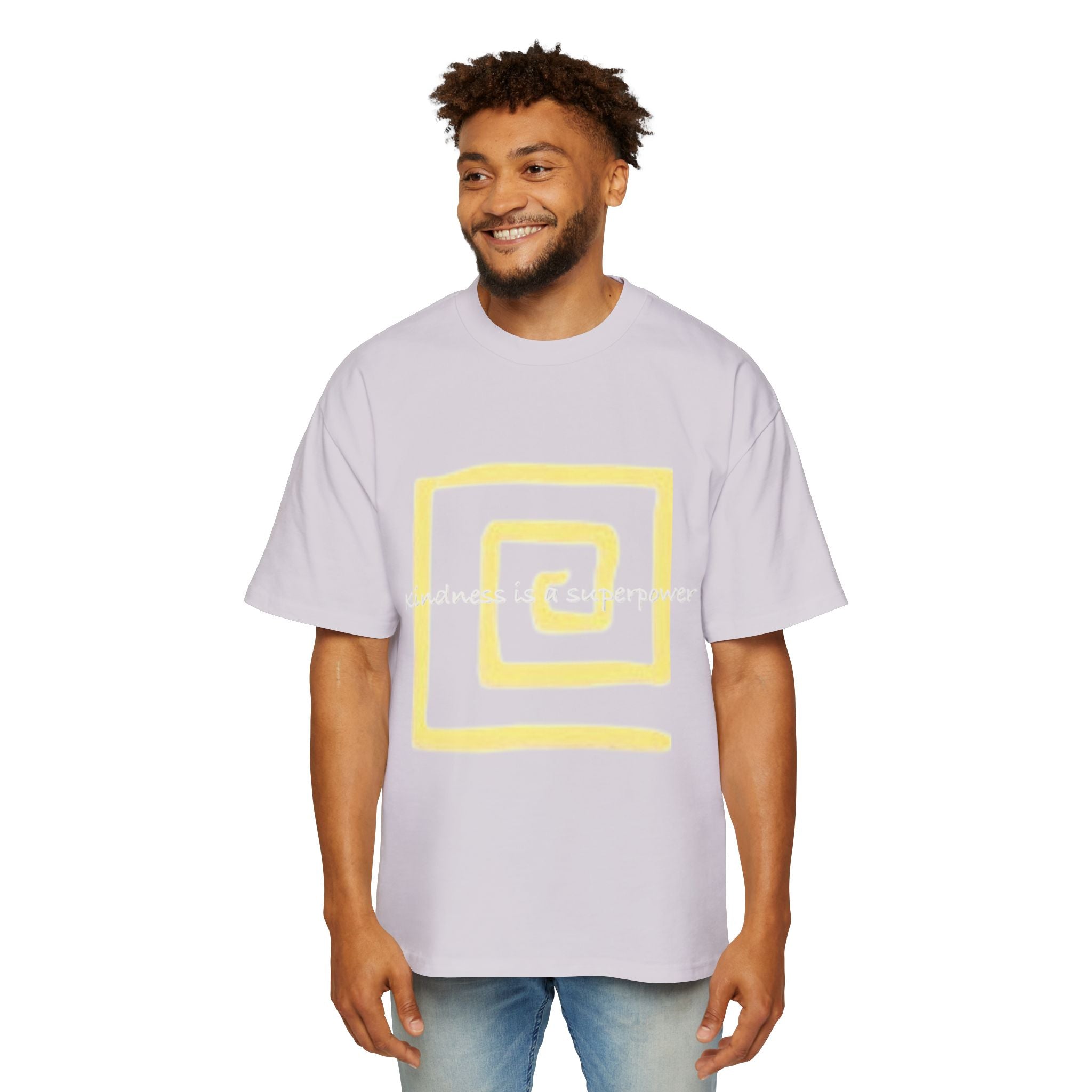 Oversized Tee - Kindness is a Super Power Graphic Design Shirt for Men Printify