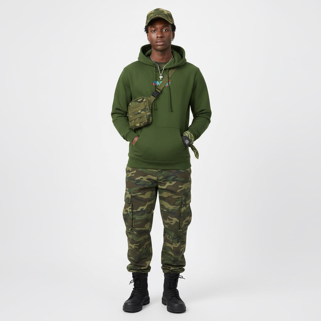 AMORX Unisex Hooded Sweatshirt - Cool and Edgy Love Typography Design Printify