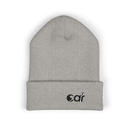 Beanie Hat Cat Design Embroidery