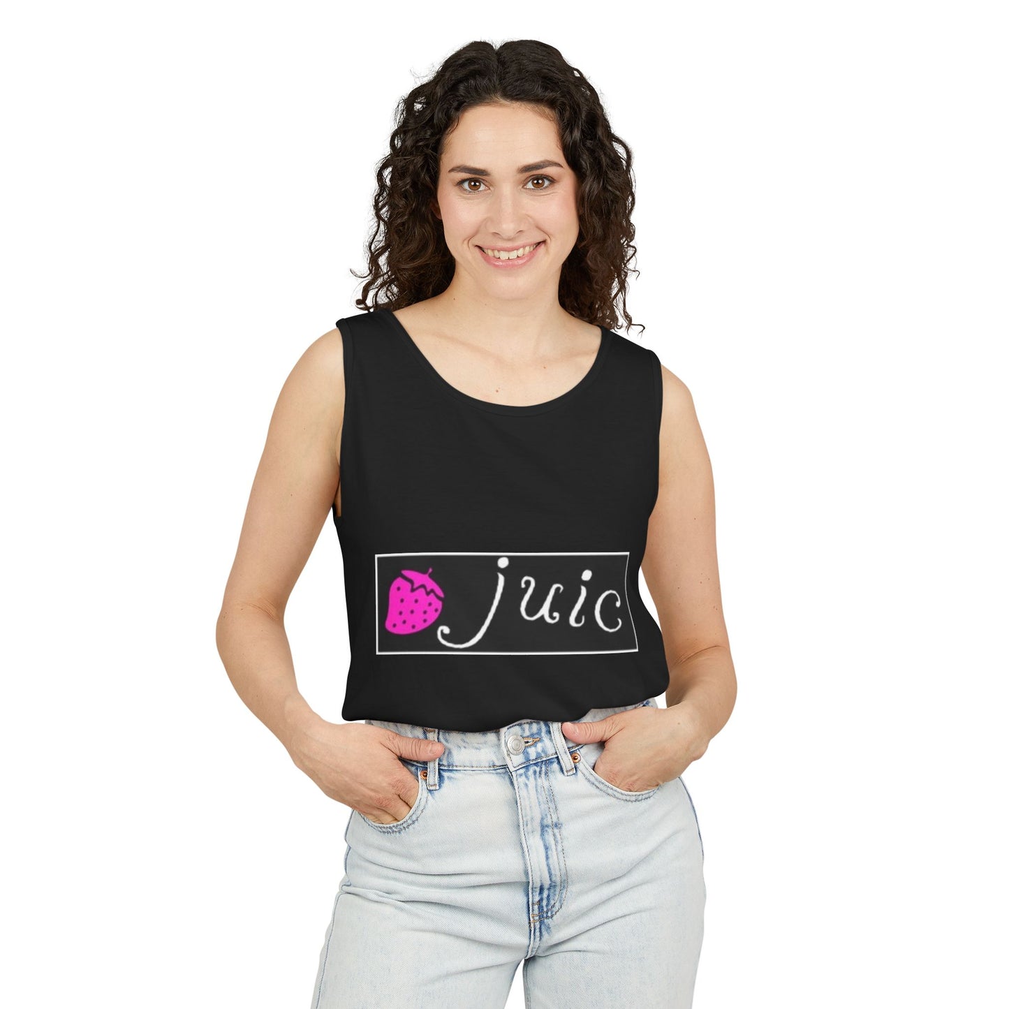 Juice-Themed Unisex Tank Top, Perfect for Summer Outings, Pool Parties, and Fruit Lovers