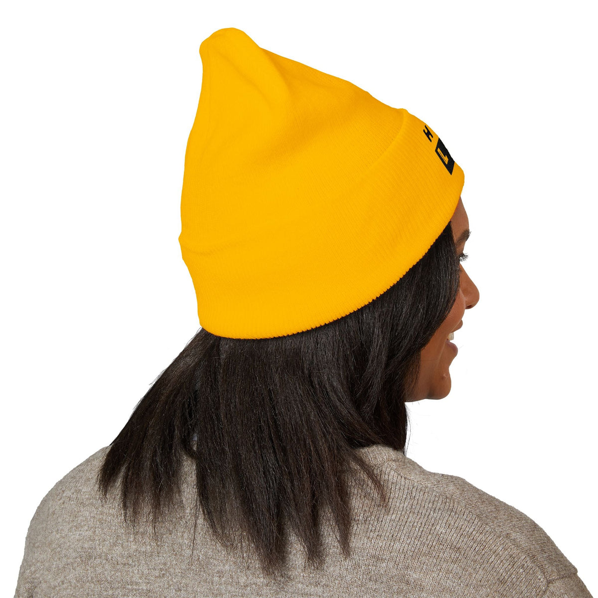 Hate Less Classic Cuffed Beanie - Stylish Winter Hat for Positive Vibes Printify