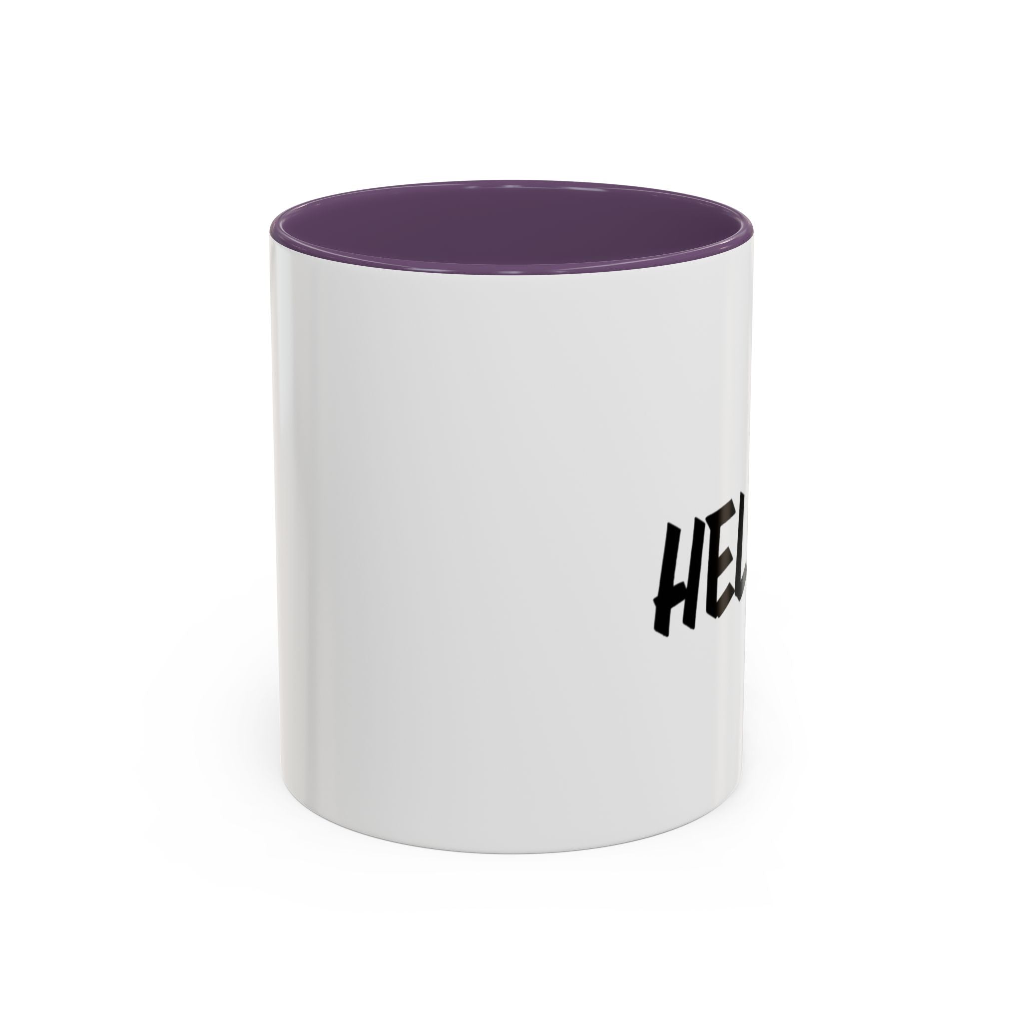 Hello! Accent Coffee Mug - Stylish 11oz & 15oz Black Handle Cup for Coffee Lovers