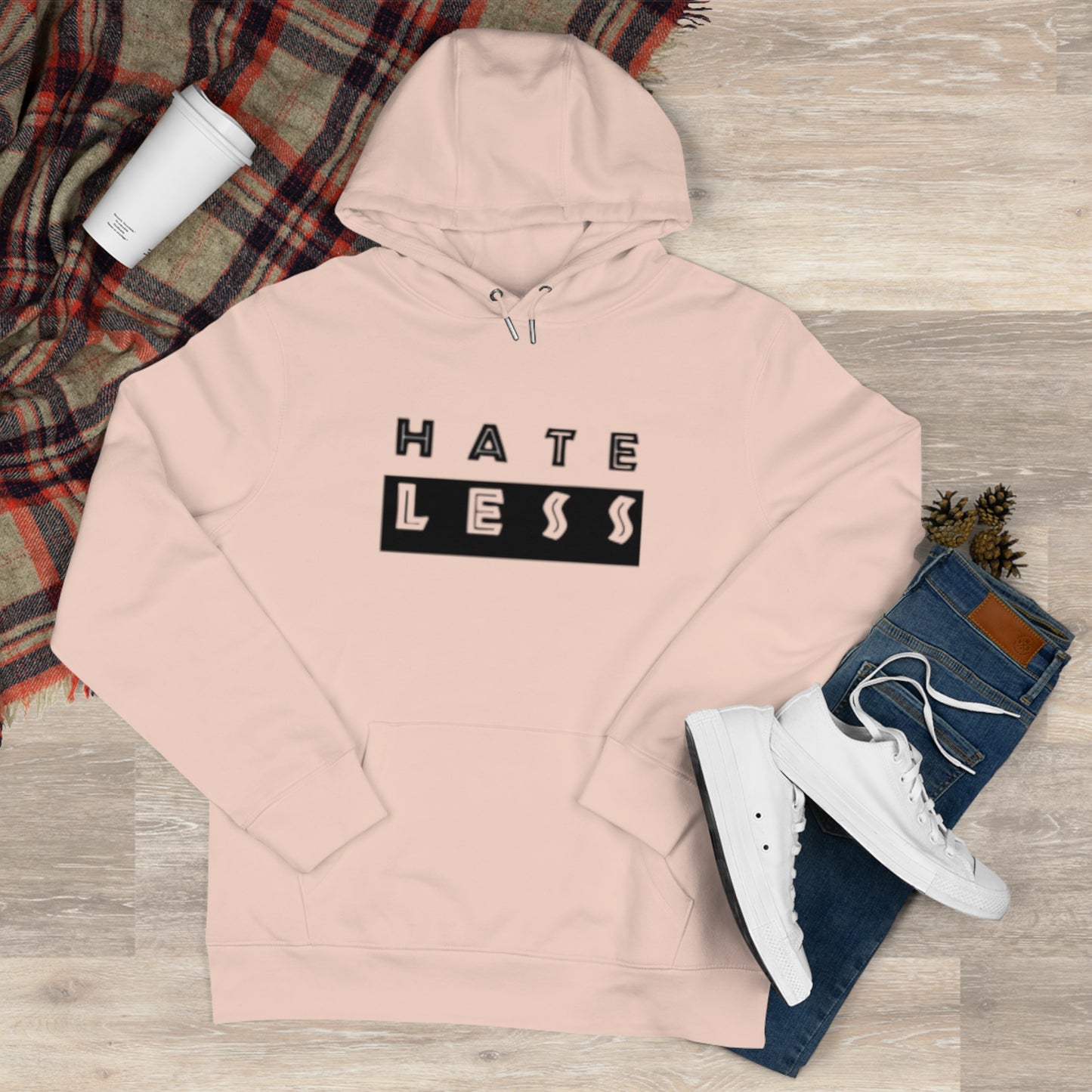 King Hate Less Hooded Sweatshirt - Promote Positivity and Kindness
