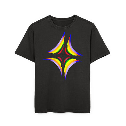 Acid Washed Heavy Oversize Tee-Inner core design