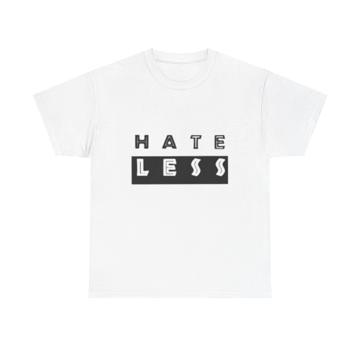 Hate Less Unisex Heavy Cotton Tee - Positive Message T-Shirt