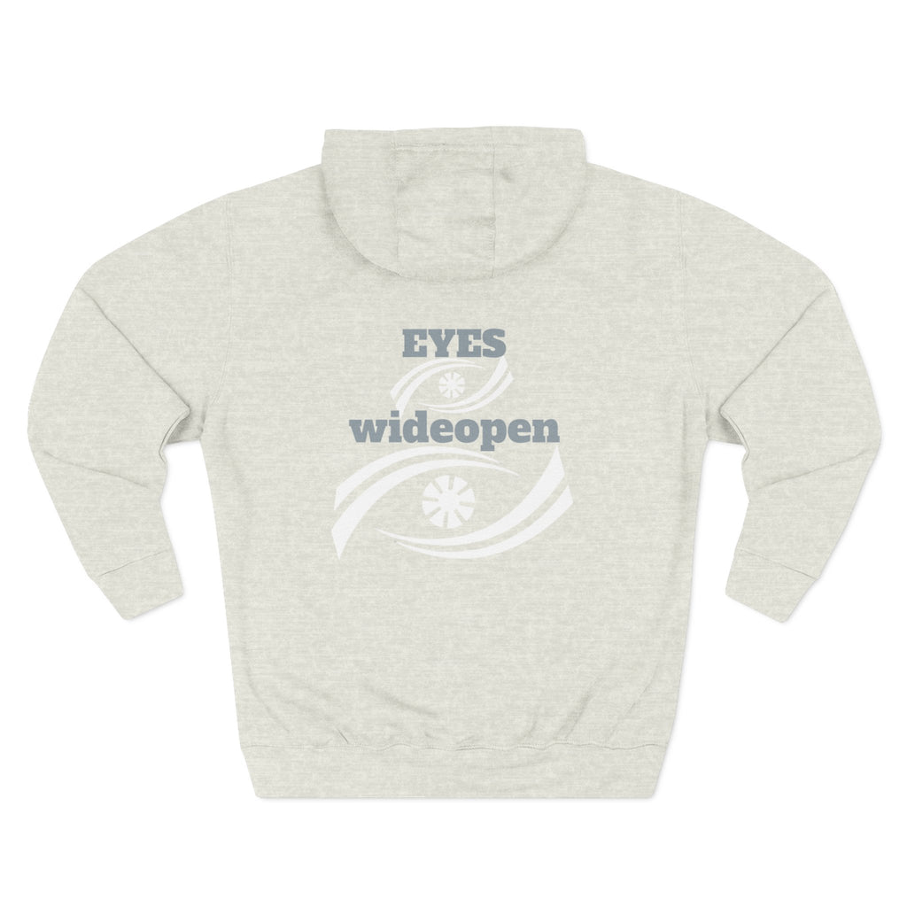 Fleece Hoodie, Cozy Warmth, Casual Style, Perfect for All Seasons, Gift for Friends, EYES wideopen Design