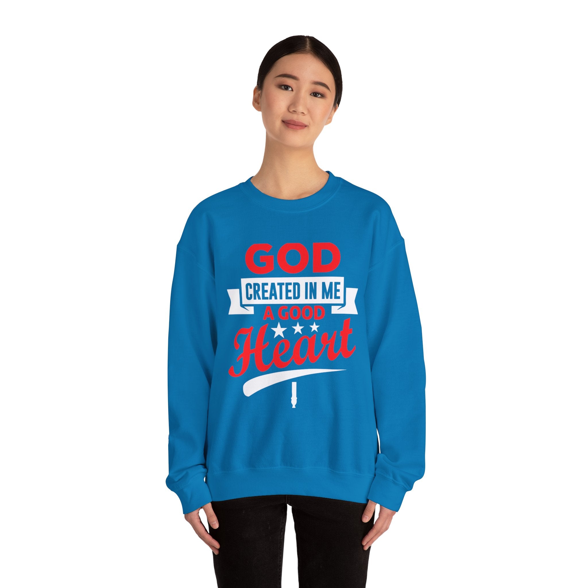 Dieu a créé en moi un sweat-shirt unisexe au bon cœur 