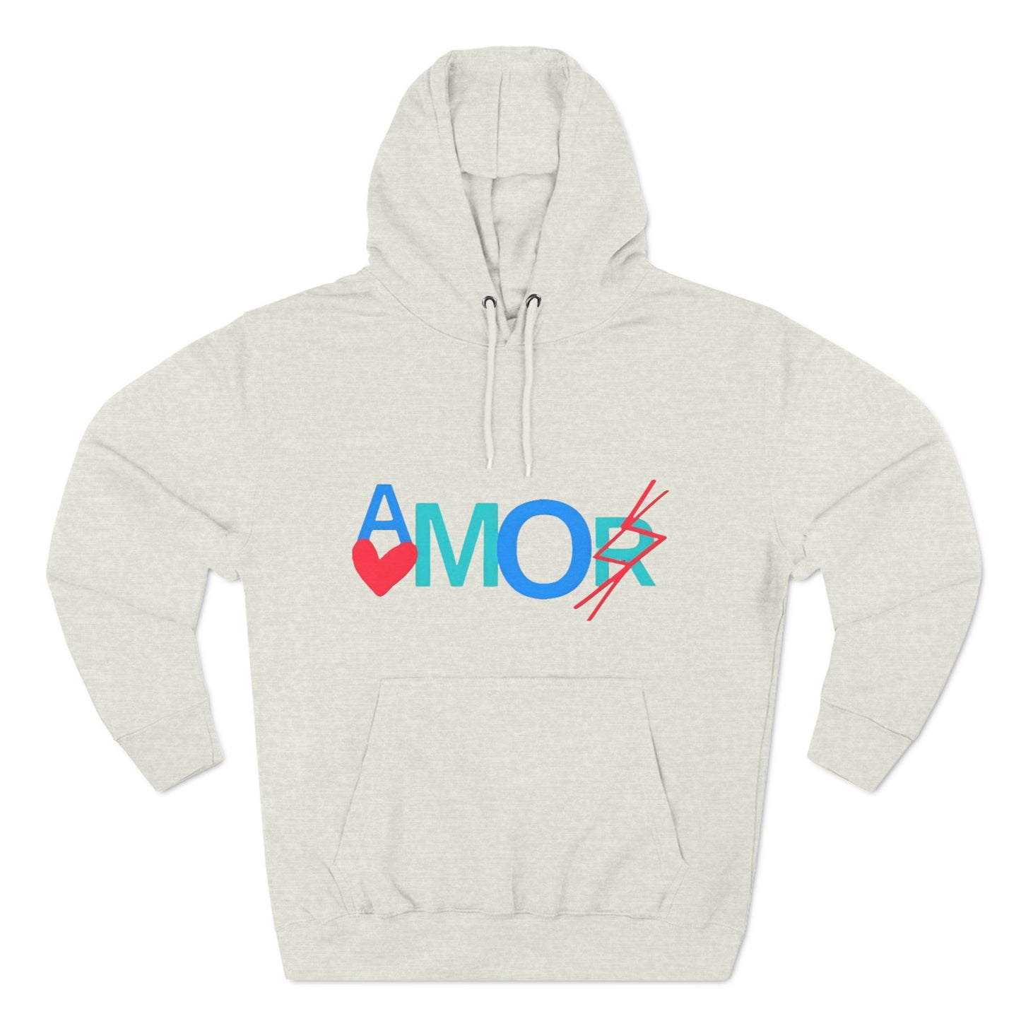 Amor Three-Panel Fleece Hoodie