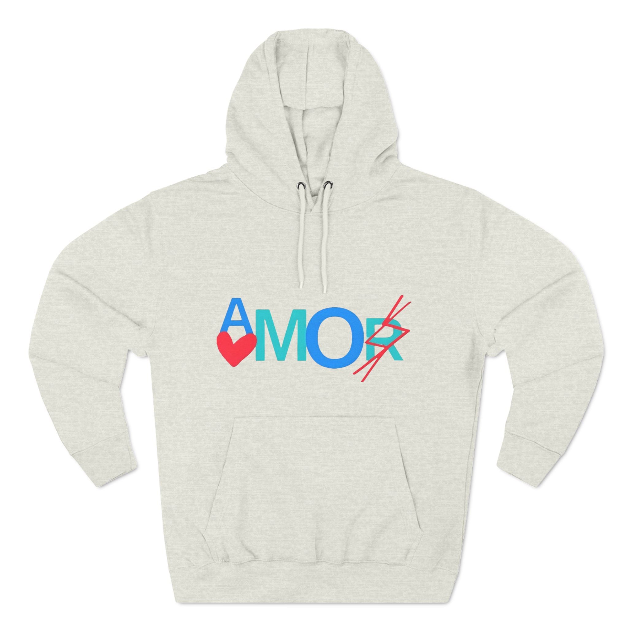 Amor Three-Panel Fleece Hoodie
