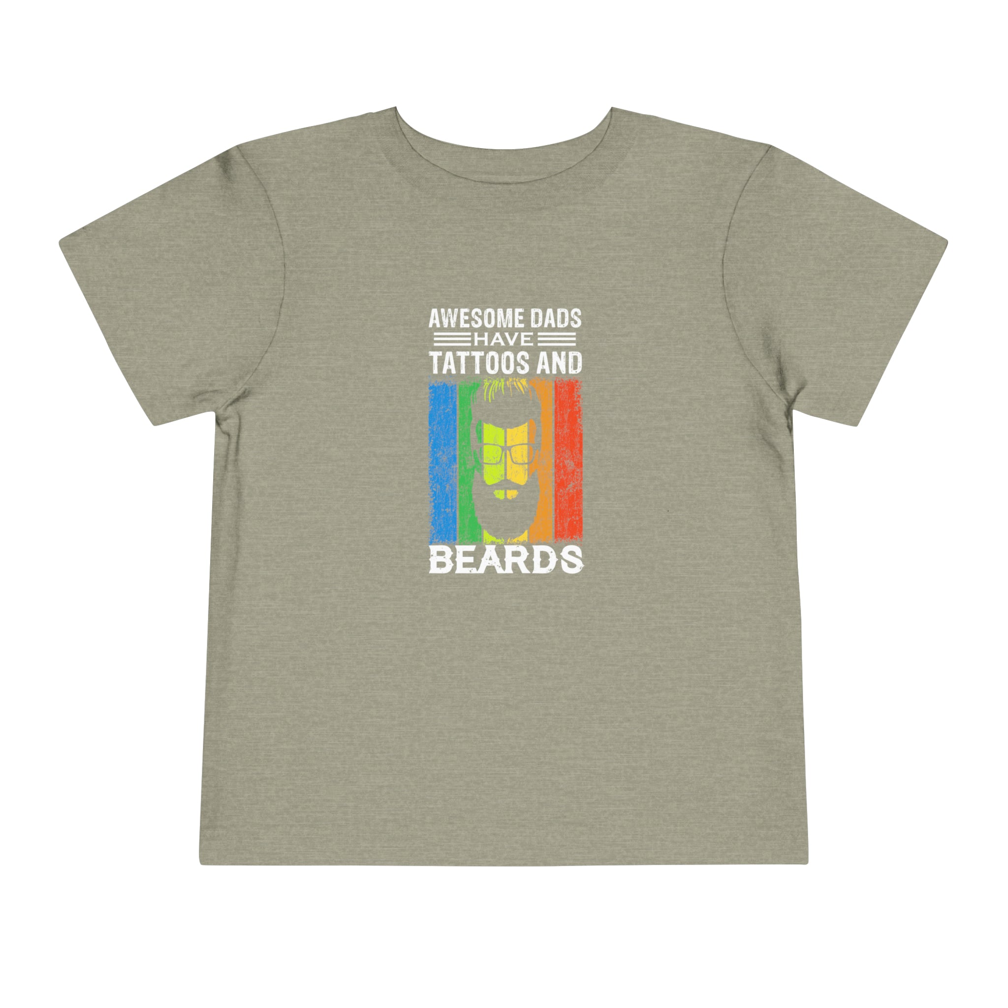 T-shirt pour tout-petits Les papas géniaux ont des tatouages ​​et des barbes 