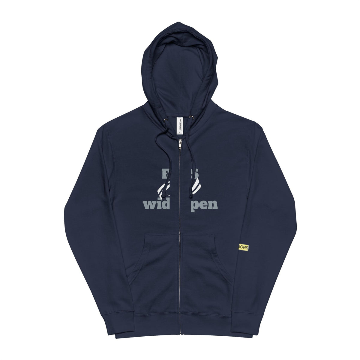 Zip Up Hoodie - Eyes Wide Open Design Printify