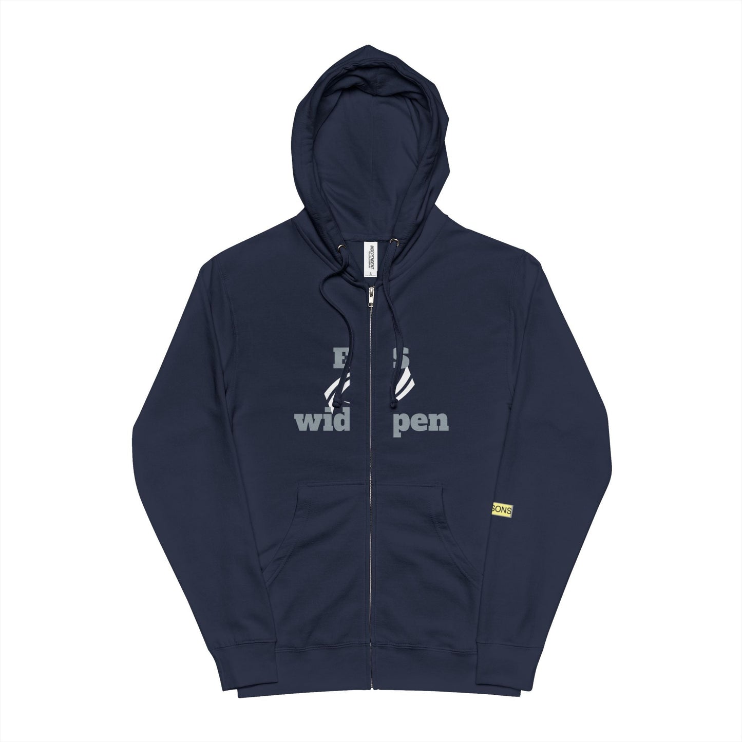Zip Up Hoodie - Eyes Wide Open Design Printify