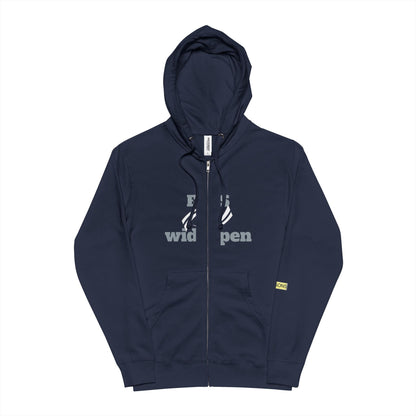 Zip Up Hoodie - Eyes Wide Open Design Printify