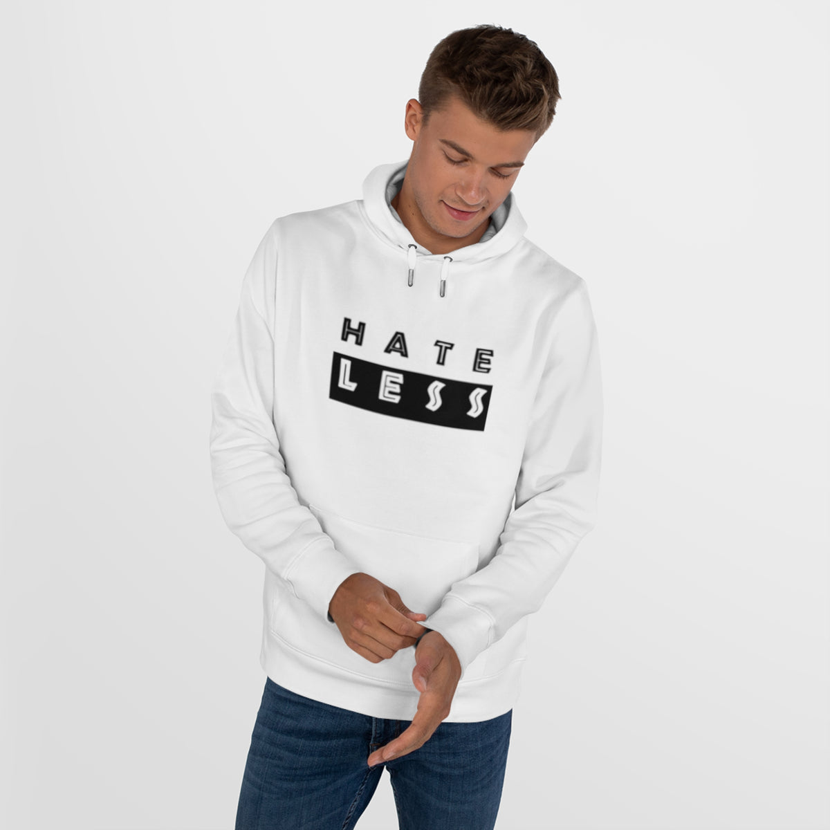 King Hate Less Hooded Sweatshirt - Promote Positivity and Kindness