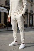 Men's Low-Top Leather Sneakers — Clean White Casual Trainers with APEX Logo