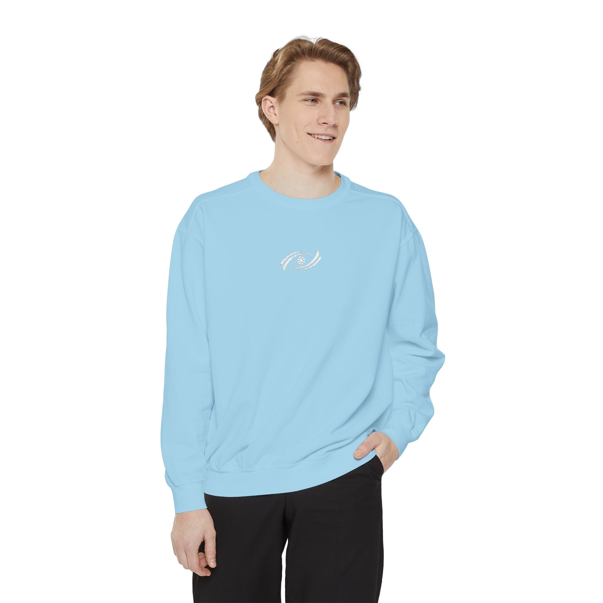 Garment-Dyed Sweatshirt, Cozy Unisex Pullover, Casual Comfortable Sweater, Perfect for Relaxing, Gift Idea for Friends and Family Printify