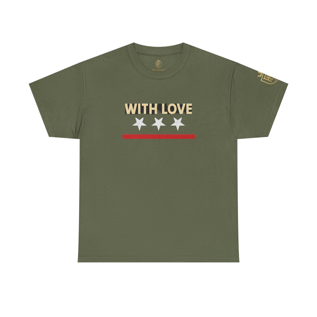 Stylish Unisex Heavy Cotton Tee - 'With Love' Statement Shirt, Casual Wear, Gift for Her, Gift for Him, Everyday Comfort Printify