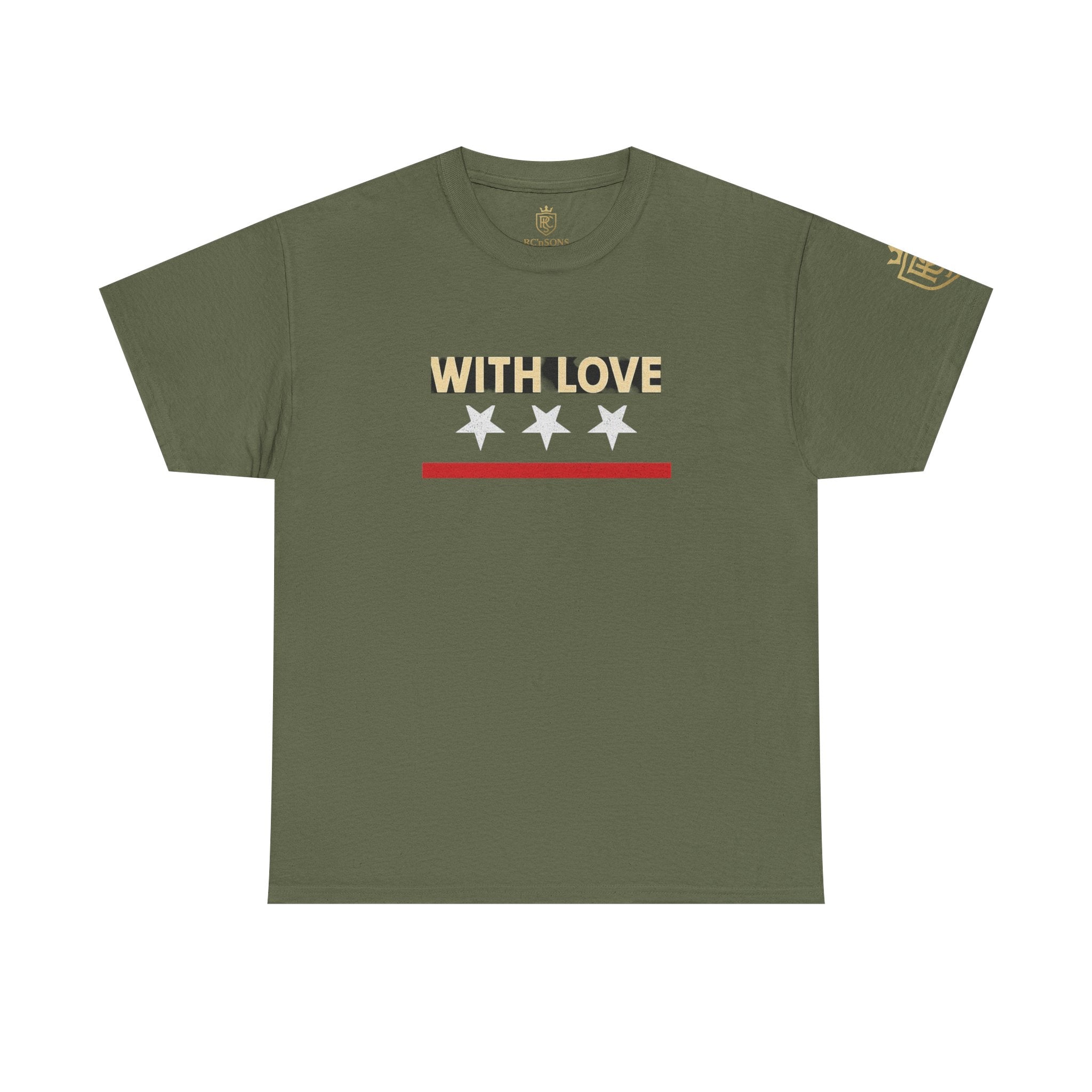 Stylish Unisex Heavy Cotton Tee - 'With Love' Statement Shirt, Casual Wear, Gift for Her, Gift for Him, Everyday Comfort Printify