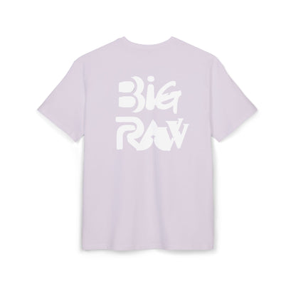 Oversize Tee Big Raw Print Unisex Heavy T-Shirt