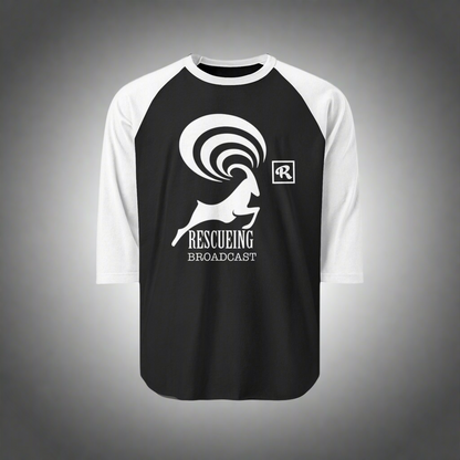 Rescueing Broadcast Unisex Raglan Shirt, Casual Tee, Gift for Animal Lovers, Sports Apparel, Eco-Conscious Fashion