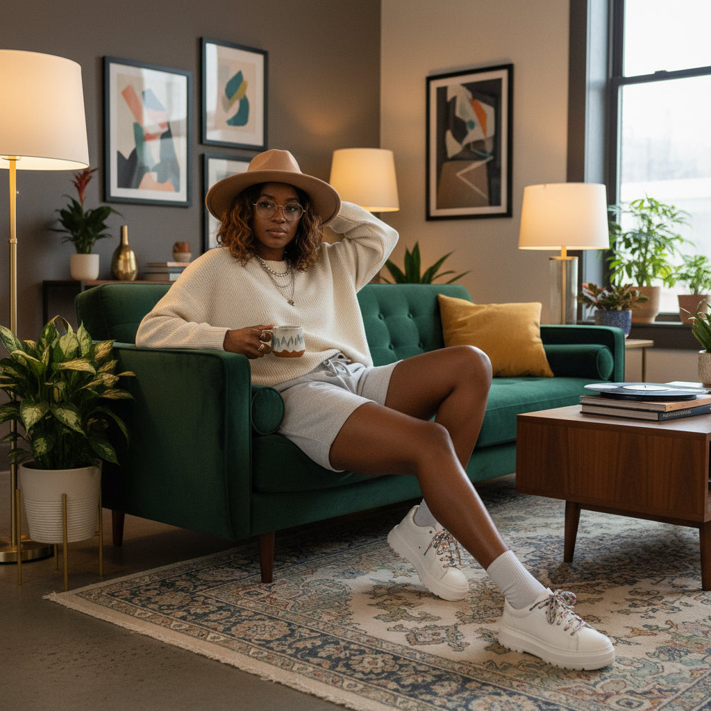 Sponge Fleece Sweatshorts — Black Casual Lounge Shorts Printify