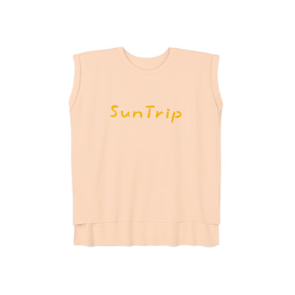 Women’s Flowy Rolled Cuffs Muscle Tee