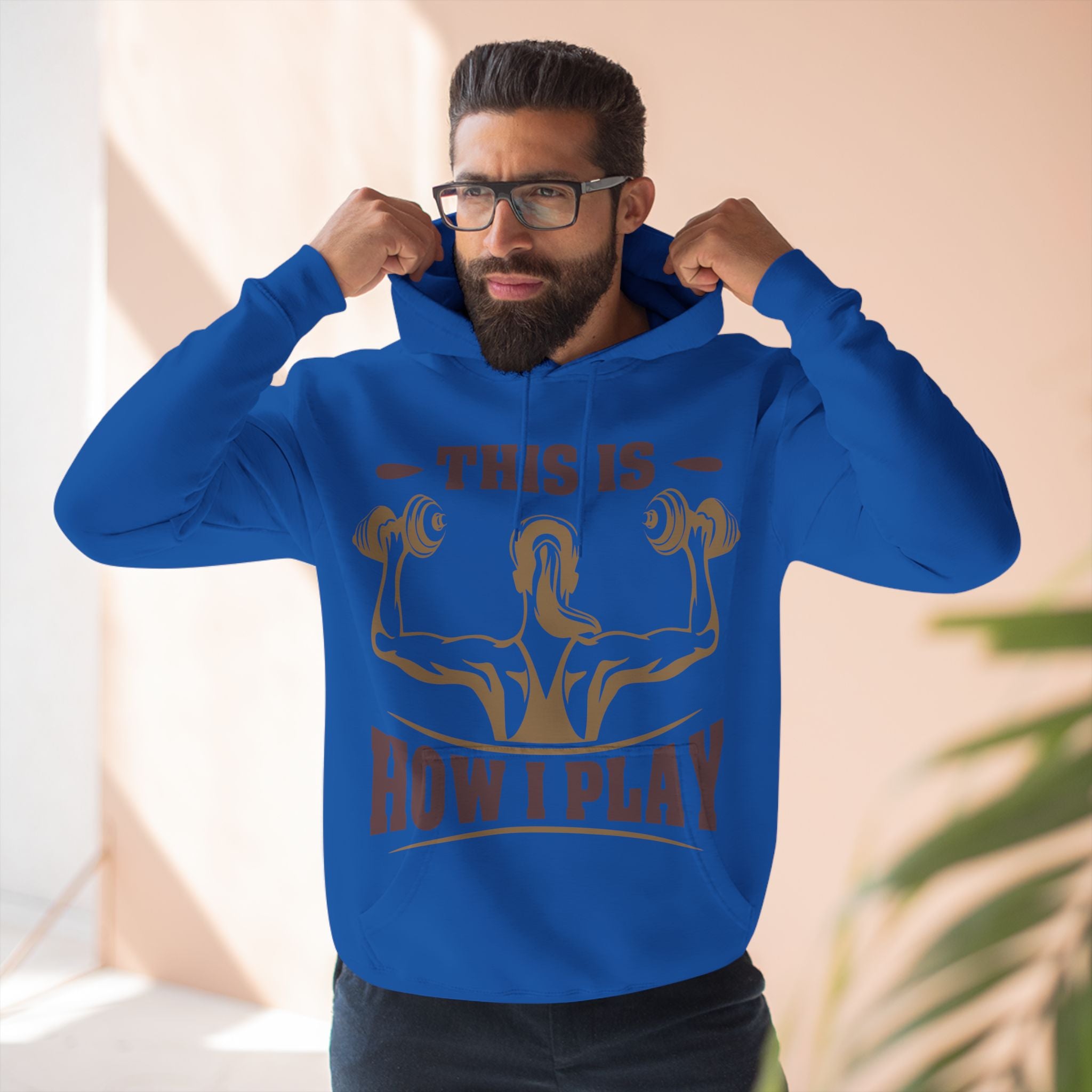Rcnsons Unisex Three-Panel Fleece 'Play' Hoodie
