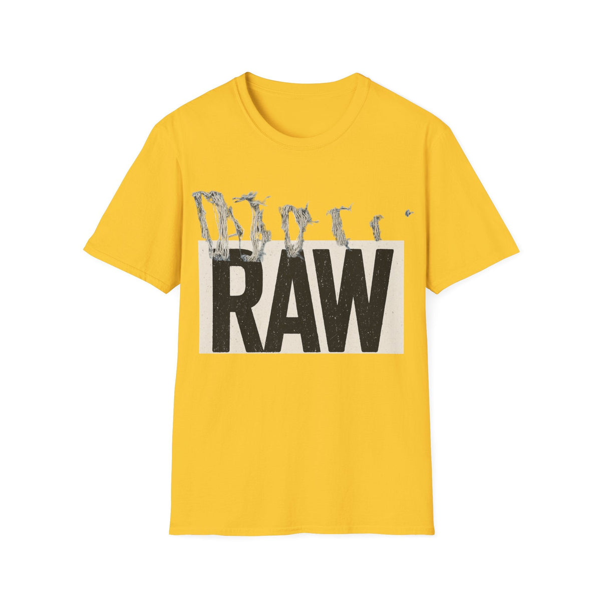RAW Unisex Softstyle T-Shirt - Casual Graphic Tee for Everyday Wear, Perfect for Gift Giving, Streetwear, Summer Outfits Printify