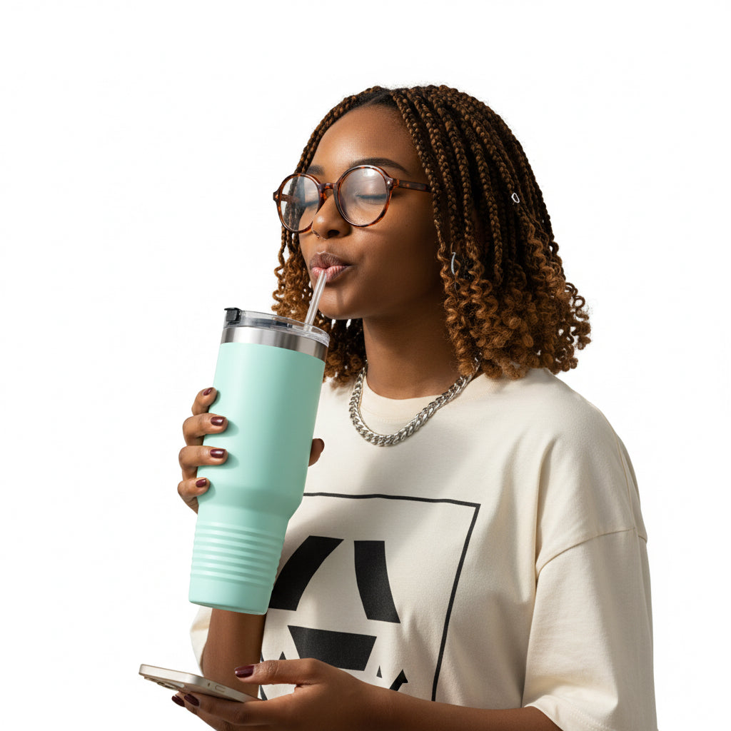 Insulated Travel Mug (40oz) for hot & cold beverages Printify