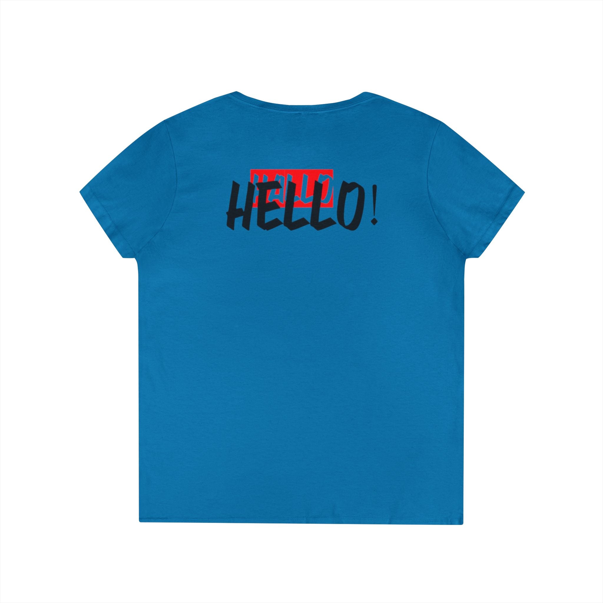 Chic Hello V-Neck T-Shirt for Women